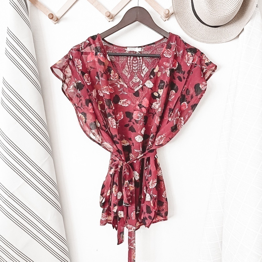 Anthropologie Meadow Rue Rose Garden Blouse
